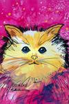"Kazimierz" - Cosmic Cat art by Renee Ekleberry