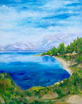 Lake Tahoe Sierra Art Painting by Renee Ekleberry
