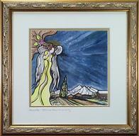 PRINT "Blessed Be~Angel of Carson Valley (Settelmeyer Ranch)" 8"x8" in 11.5x11.5 frame