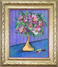 PRINT "Wild Flowers/Yellow Vase" 8x10 in frame