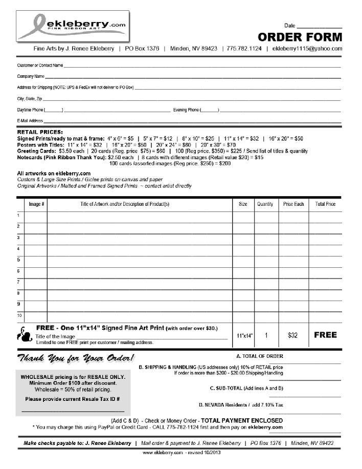 order form